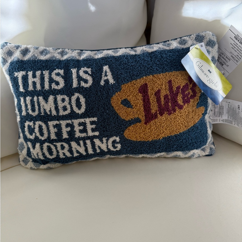 Gilmore girls this is a jumbo coffee morning Pillow NWT Luke’s